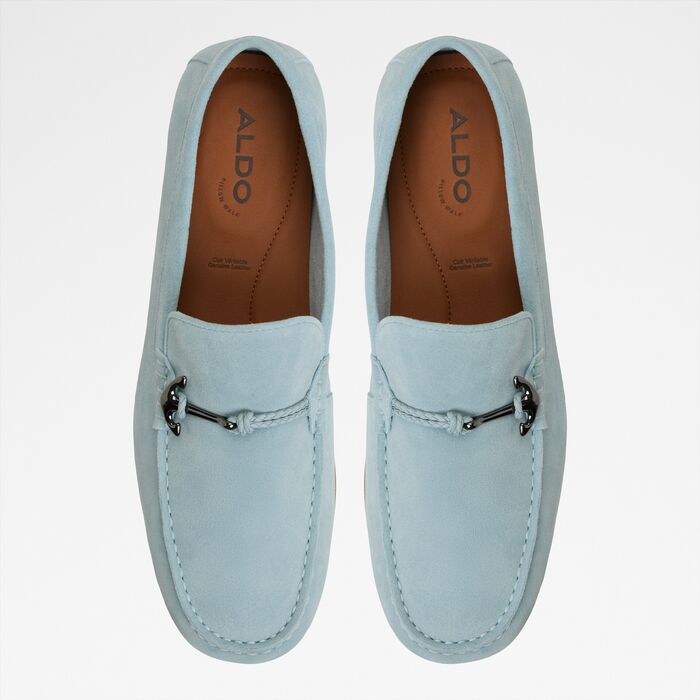 Sapatos de vela em pele azul - WILBART