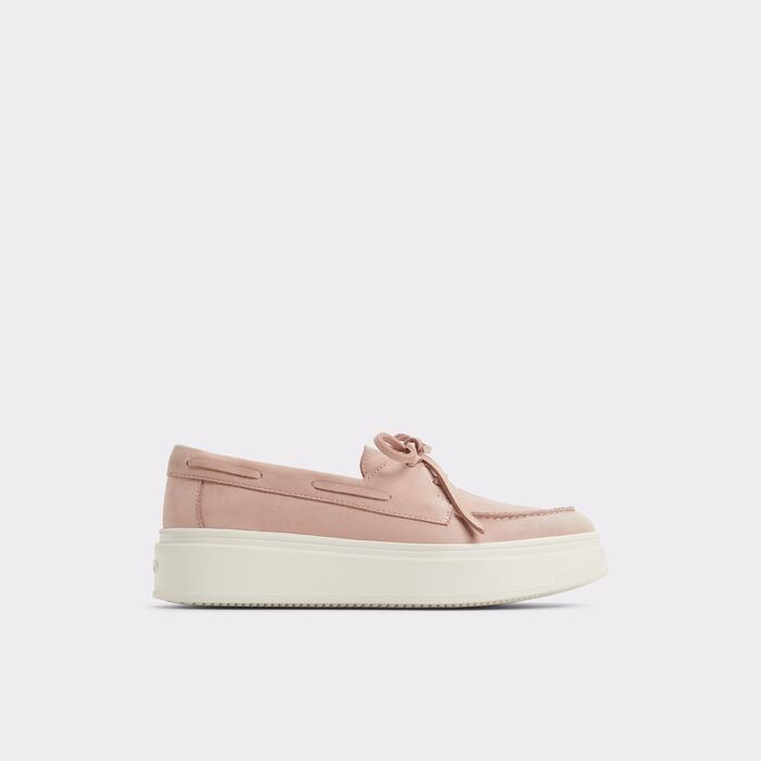 Sapatos de vela rasos em pele rosa - WILDBREEZE