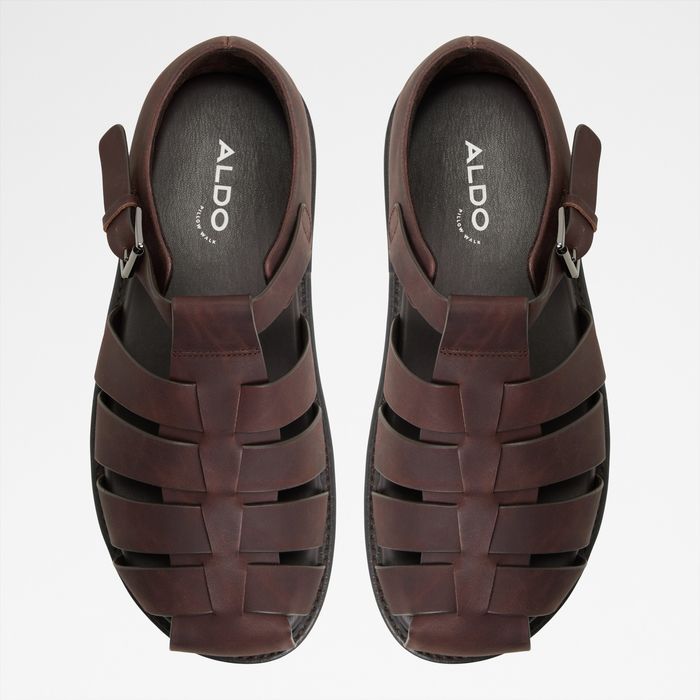 Sandalias en piel marrón - WILDHAVEN