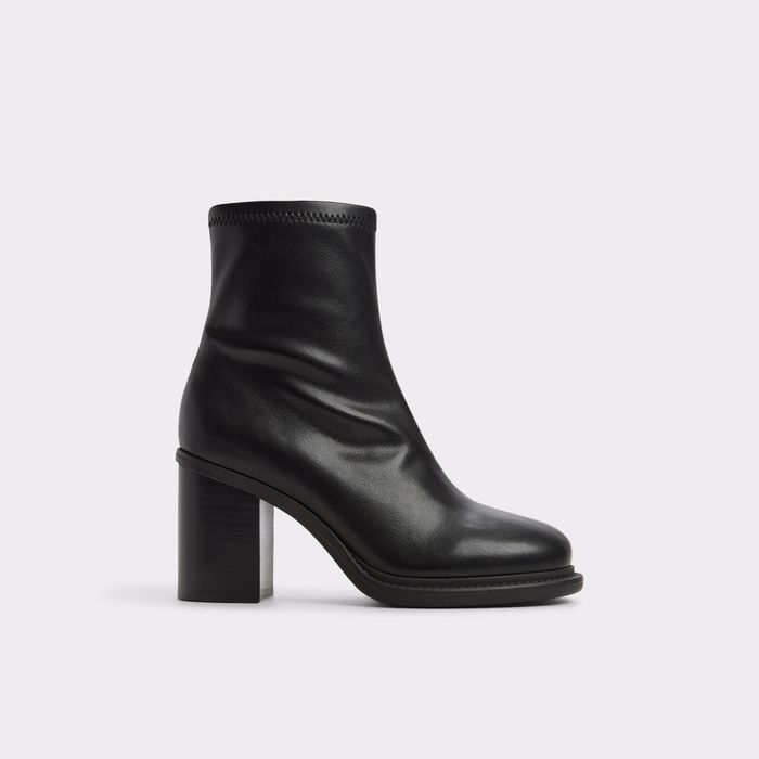 Botines en negro, tacón bloque - XIOMARA