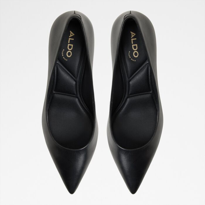 Sapatos em pele preto, salto em bloco - YBALELIN