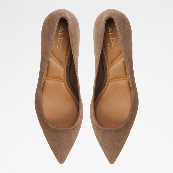 Sapatos em pele bege, salto em bloco - YBALELIN