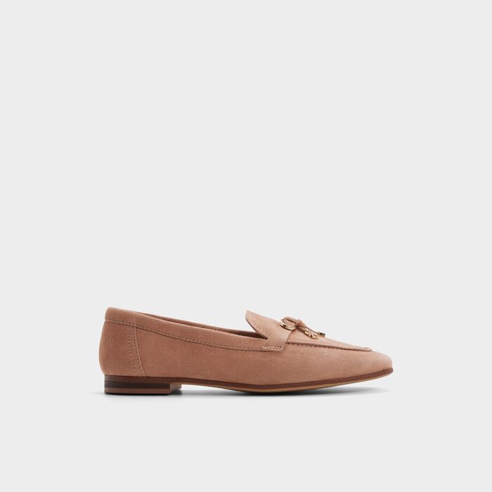 Mocassins rasos em pele bege - YBILIDE