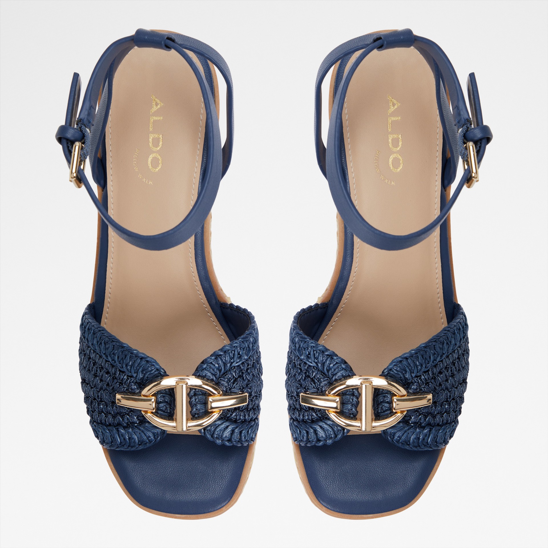 Sandalias de cuña para mujer en azul marino YBYLIN410003040