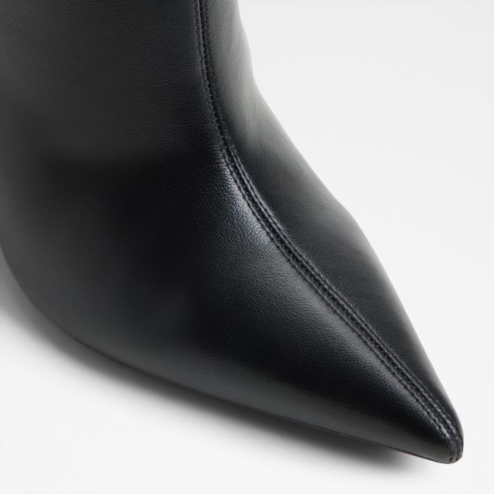 Botas de cano alto de cunha em preto - ZALYA