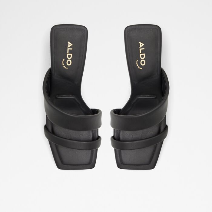 Mules em preto, salto em funil - ZAZA