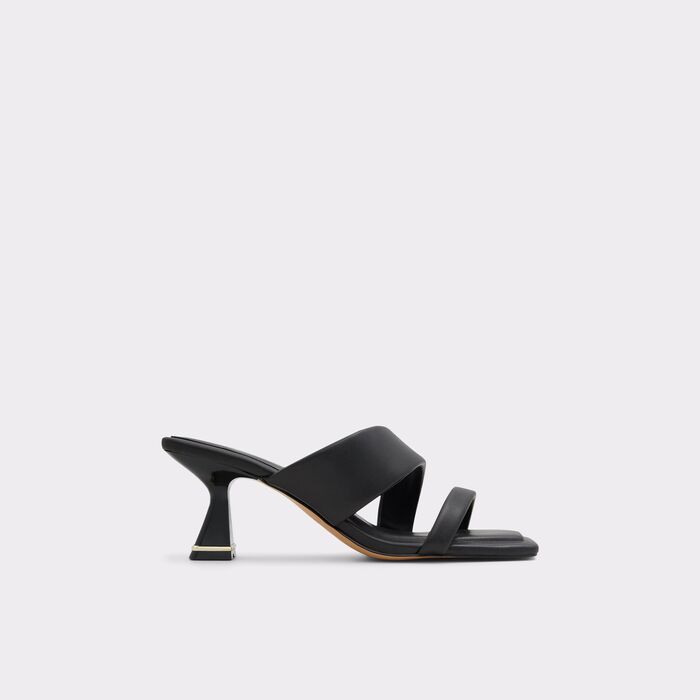 Mules em preto, salto em funil - ZAZA