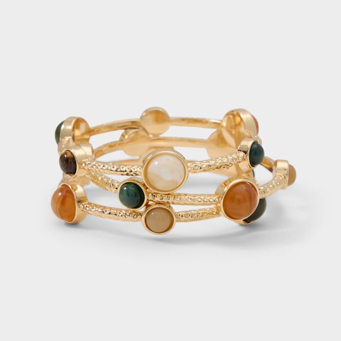 Pulseira rígida em dourado - ZEALLA