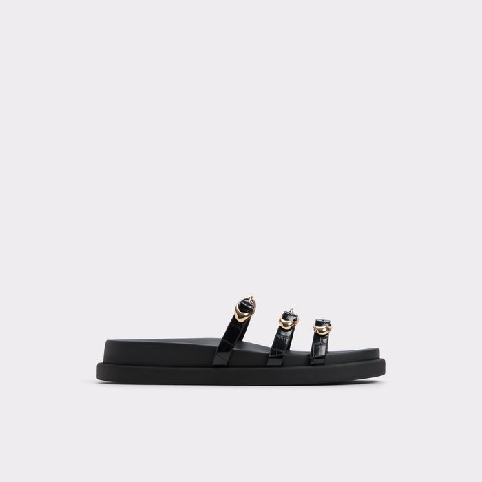Sandalias planas en negro - ZEPHYRA