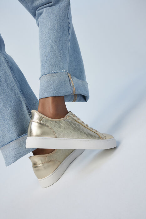 Sapatilhas rasas em dourado - EASYIN