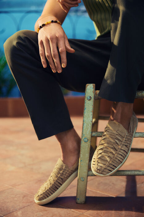 Alpargatas en piel beige - GRECIO