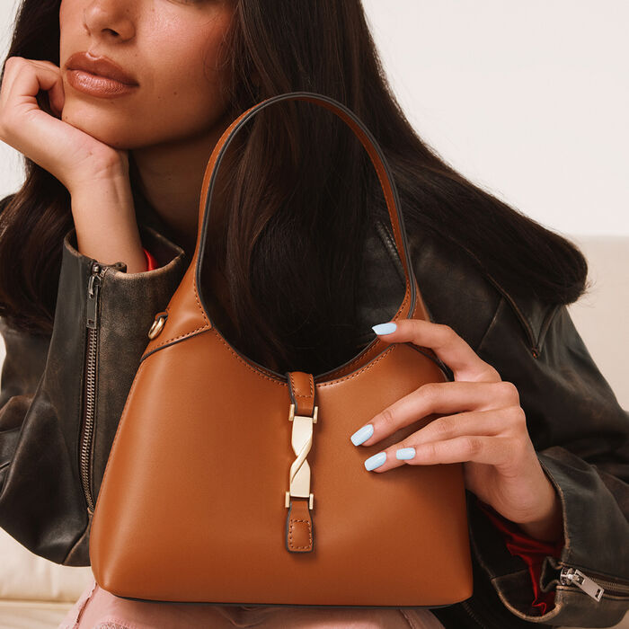 Bolso de hombro en coñac - HARPERMINI