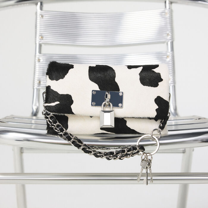 Bandolera en piel negro - JACKIEMINI