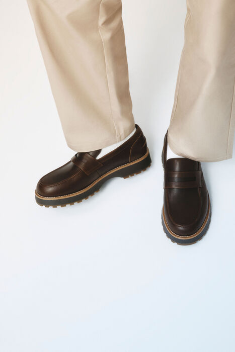 Mocasines en piel marrón - KOLE
