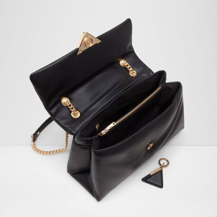 Mala de tiracolo em preto - LARGESOFTPUFF