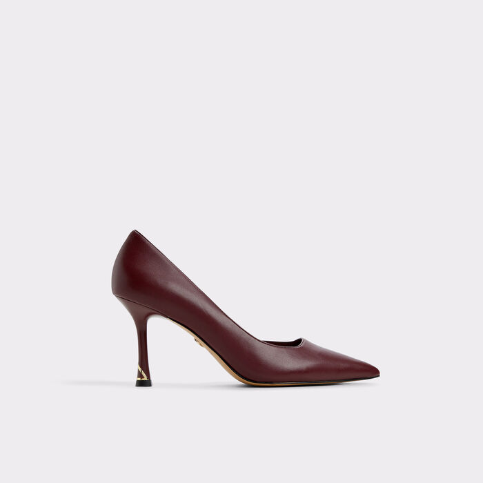 Zapatos de salón en burdeos, tacón embudo - LIVIANNA