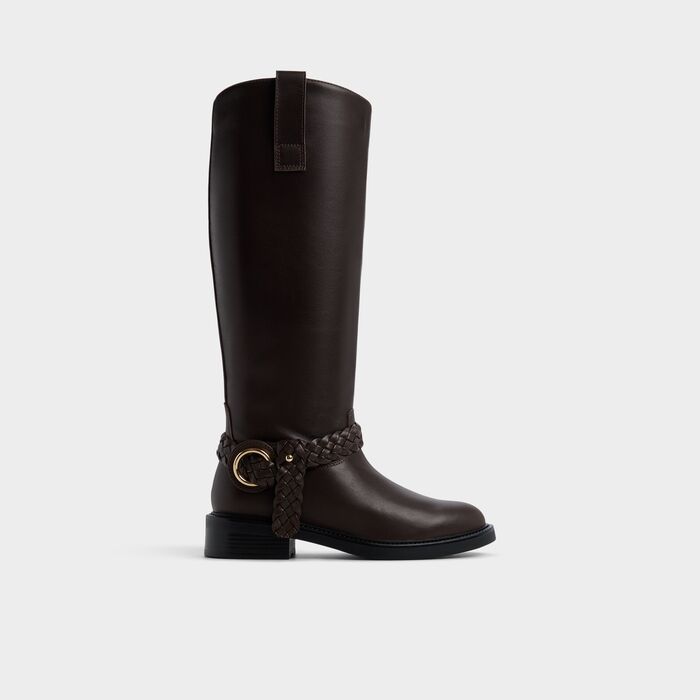 Botas rasos em pele castanho - PHILIPPA