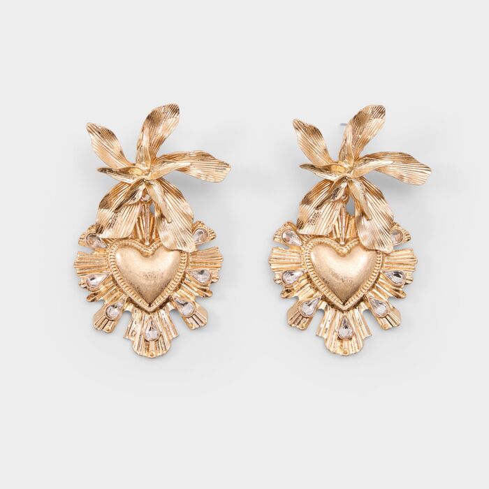 Pendientes largos en oro - SCARLLETT