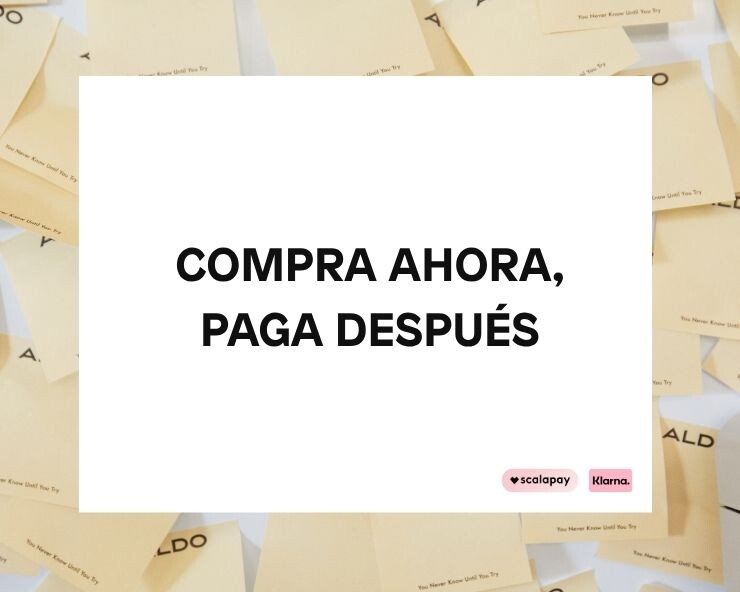 Compra ahora, paga después con scalapay o Klarna.