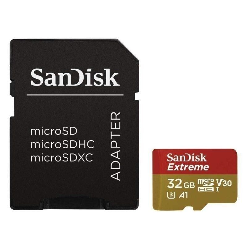 Extreme Microsdhc 32gb + SD Adapter + Rescue Pro Deluxe 100mb/s A1 C10 V30 Uhs-i U3