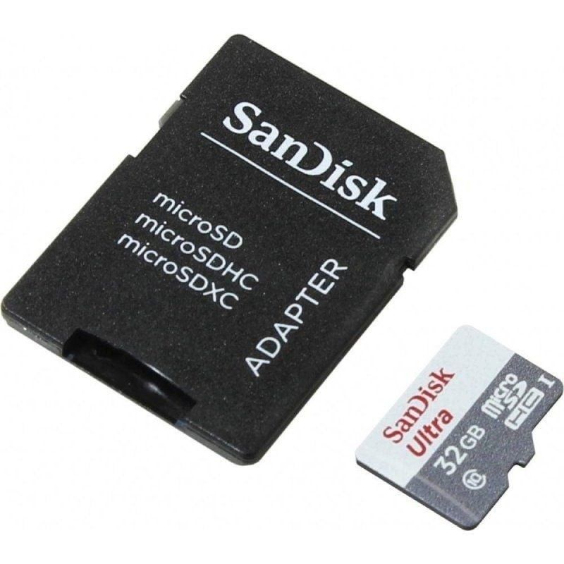 Ultra Microsdhc 32gb + SD Adapter 100mb/s Class 10 Uhs-i