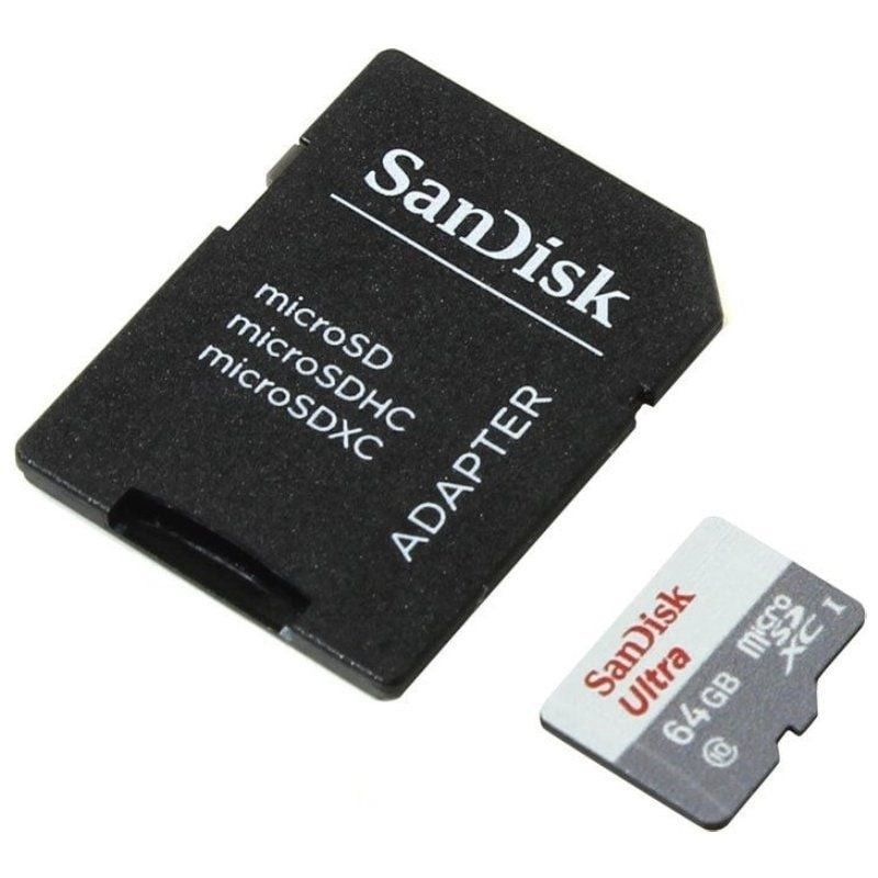 Ultra Microsdxc 64gb + SD Adapter 100mb/s Class 10 Uhs-i