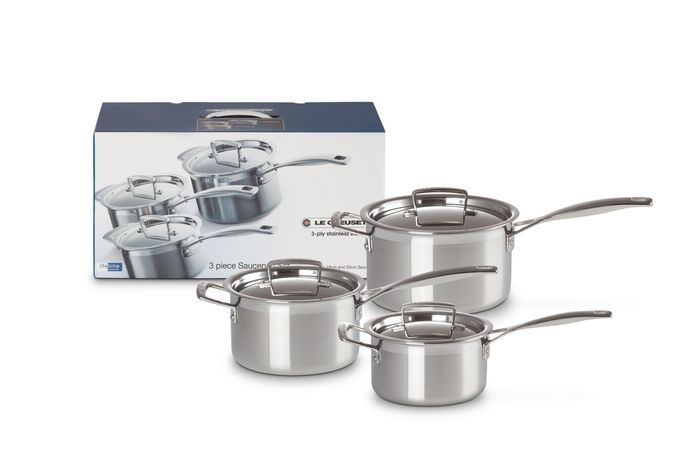 LE CREUSET - Set 3 Panelas 18/20/24 Aço inoxidável 3-ply 96209000001000
