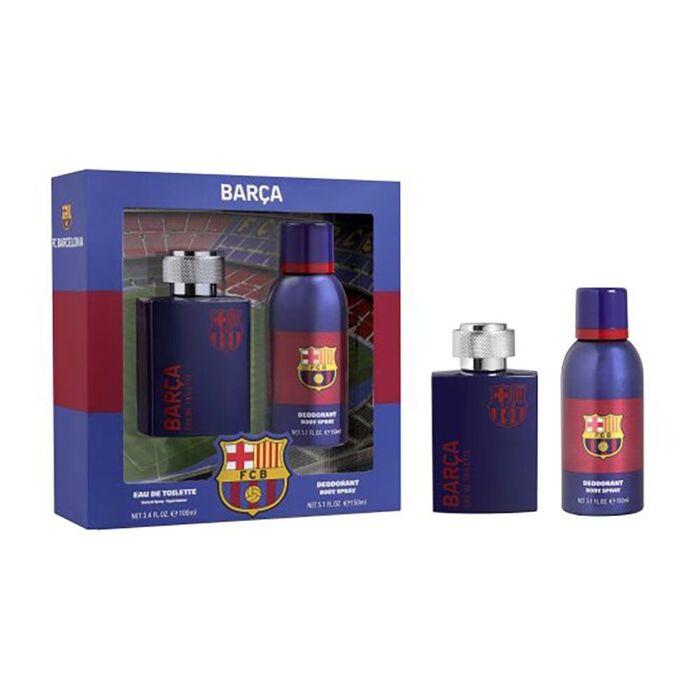 Estojo fc barcelona com colônia 100 ml e desodorizante em spray 150 ml