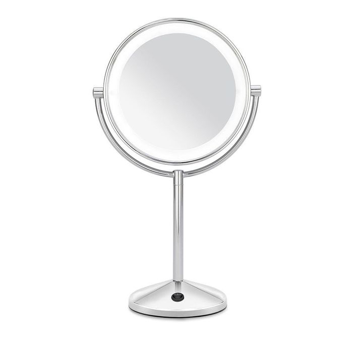 Espelho para maquiagem cromado led x10 aumentos 9436e babyliss