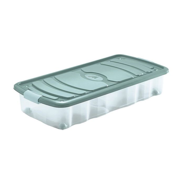 Caixa de armazenamento sob cama com tampa 31l