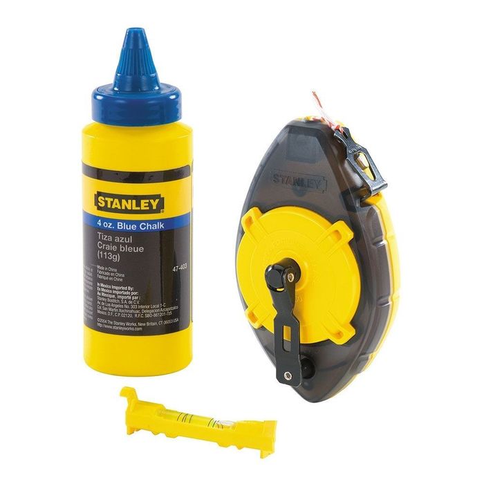 Traçador kit powerinder 30m + pó + nível de cordel 0-47-465 stanley