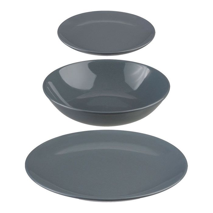 Louça 18 peças cor cinzento