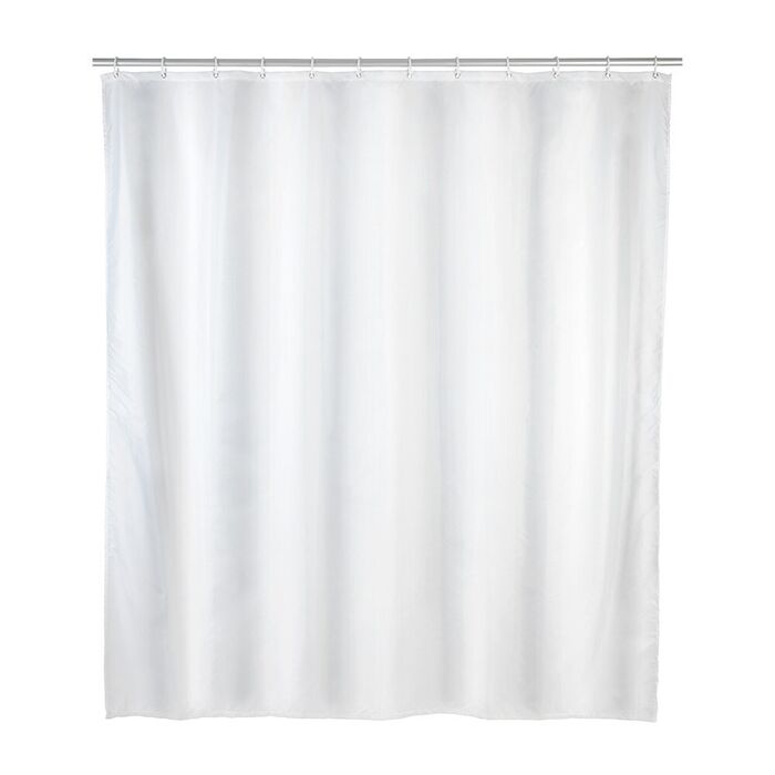 Cortina de duche em poliéster, branco, 180 x 200 cm