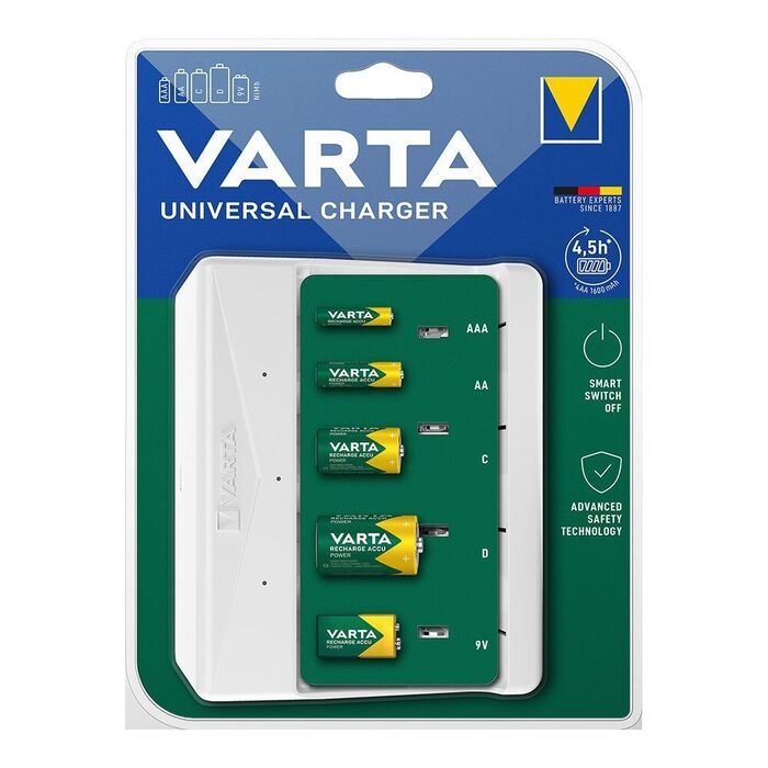 Carregador universal para pilhas 57658 varta