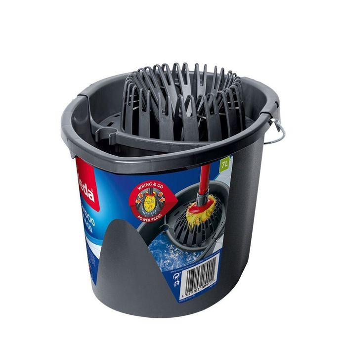 Balde cinzento wring and go 7 l