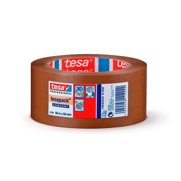 Fita de embalar pvc rugoso castanho 50 mm x 66 m