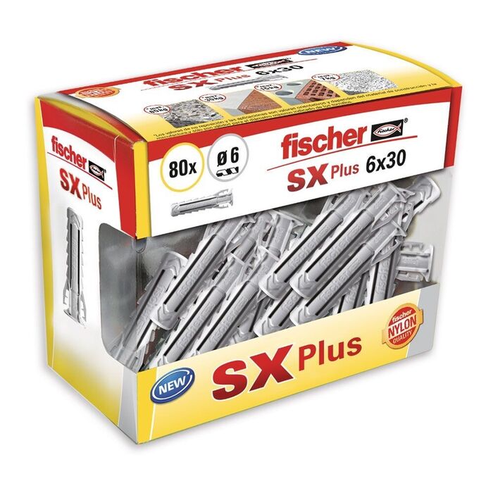 Bucha sx plus ø6 x 30 mm, caixa 80 unid