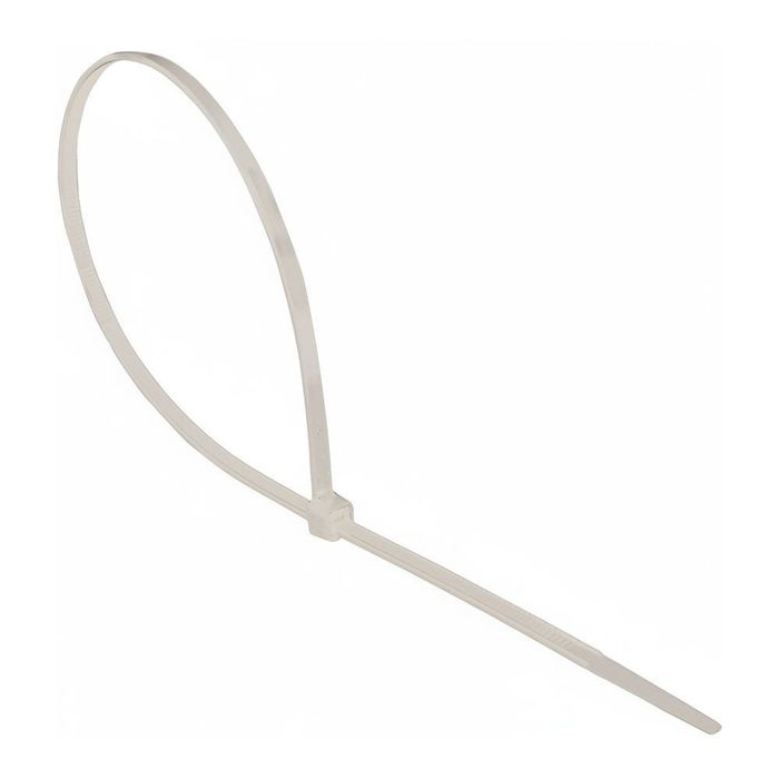 Abraçadeira de nylon 3,6 x 140 mm natural, 100 unidades