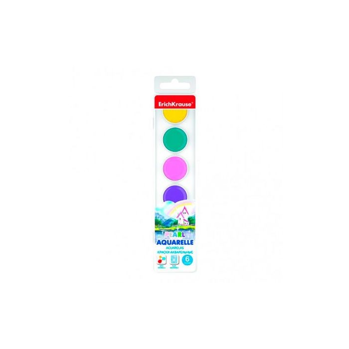 Conjunto de 6 aquarelas cores pérola