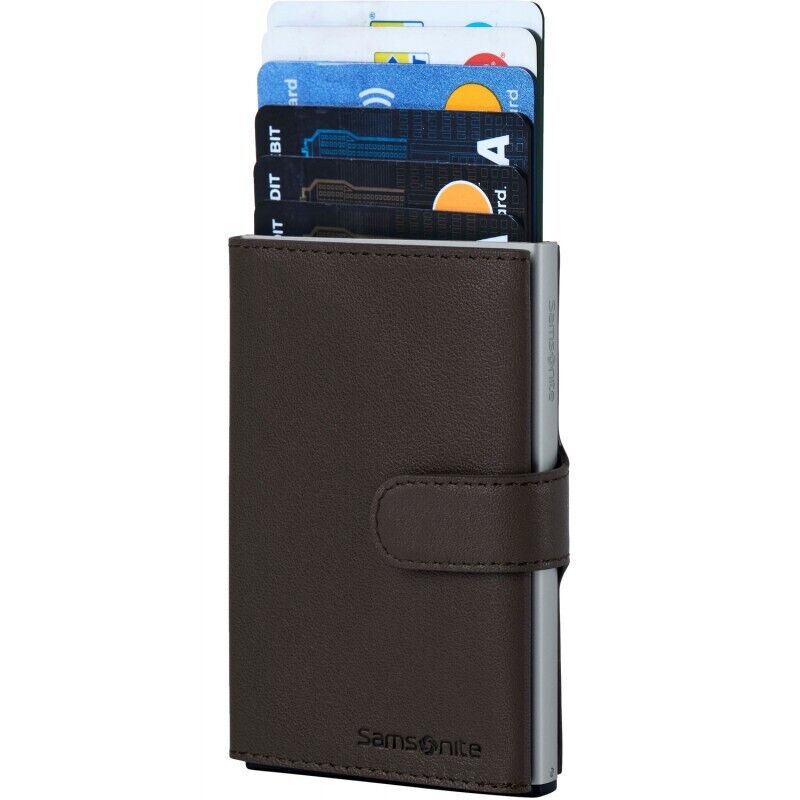 SAMSONITE - Carteira Deslizante Castanha Alu Fit 133890-1251