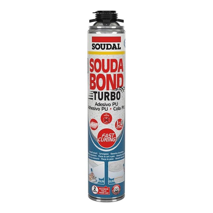 Espuma adesiva soudabon turbo pistola 750 ml