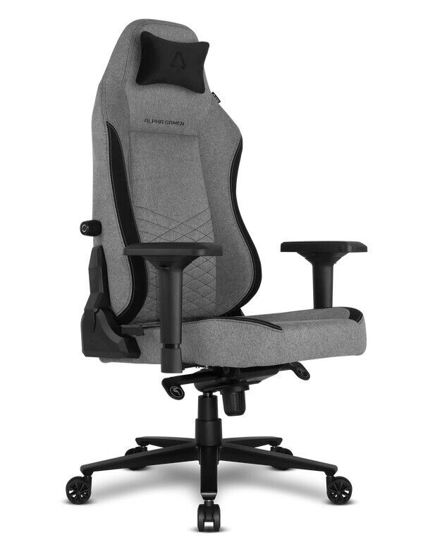 ALPHA GAMER - Cadeira Gaming Alegra Grey/Black AGALEGRA-F-GRY-V2