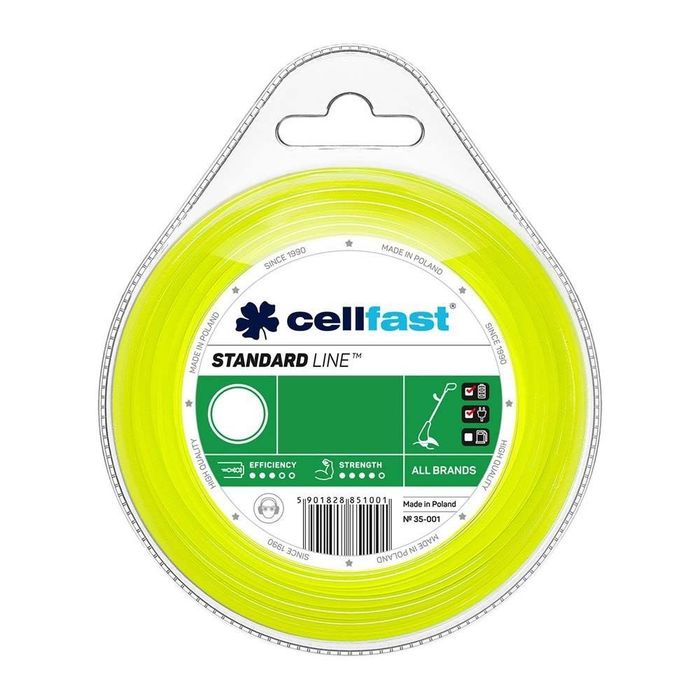 Fio para roçadora standard, redonda, ø1,3 mm, dispensador 15 m