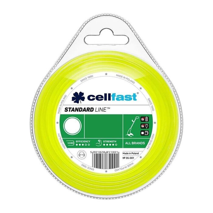 Fio para roçadora standard, redonda, ø2,4 mm, dispensador 15 m