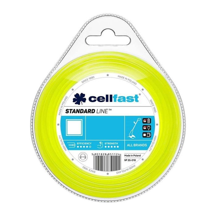 Fio para roçadora, quadrado, ø1,6 mm, dispensador 15 m