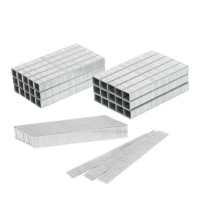 Variedade de grampos 20ga t50 10 mm, 12 mm + pregos 18ga f 15 mm, 7500 uds