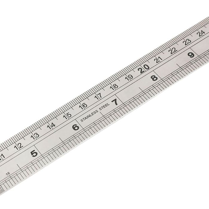 Régua de inox, métrica-sae, 600 mm