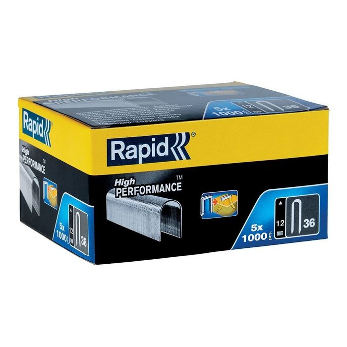 Caixa 5.000 agrafos para cabo 36 12mm. 5x1000 unid. dp 11885110 rapid