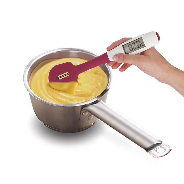 Espátula de silicone com termómetro digital extraível 30 cm