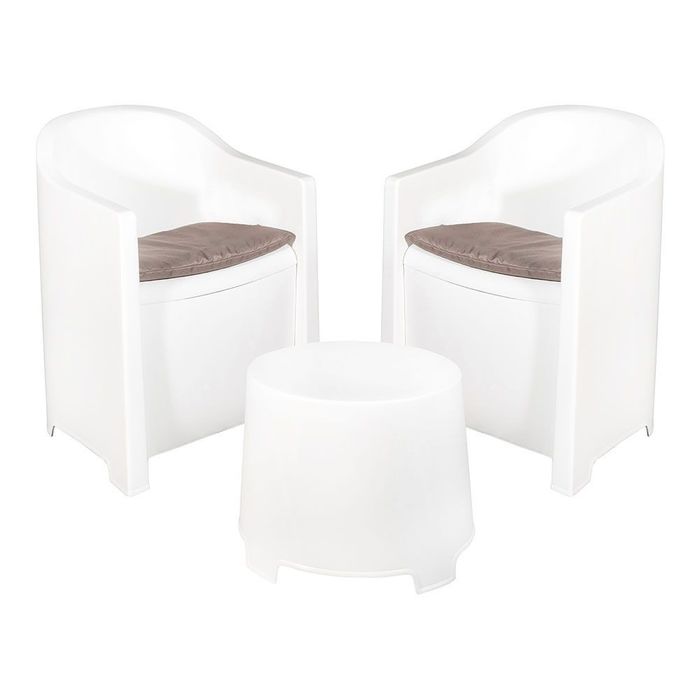 Conjunto de terraço luna branco